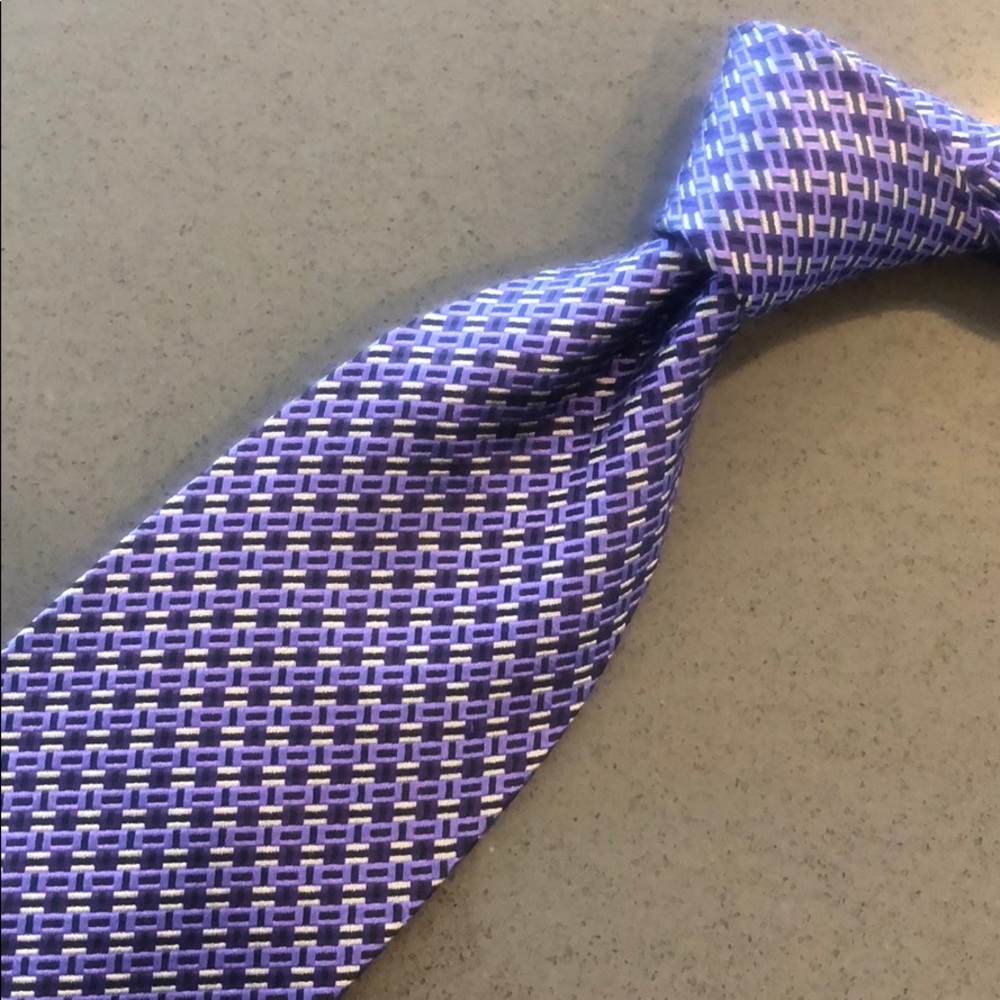 Tie Bar woven silk necktie